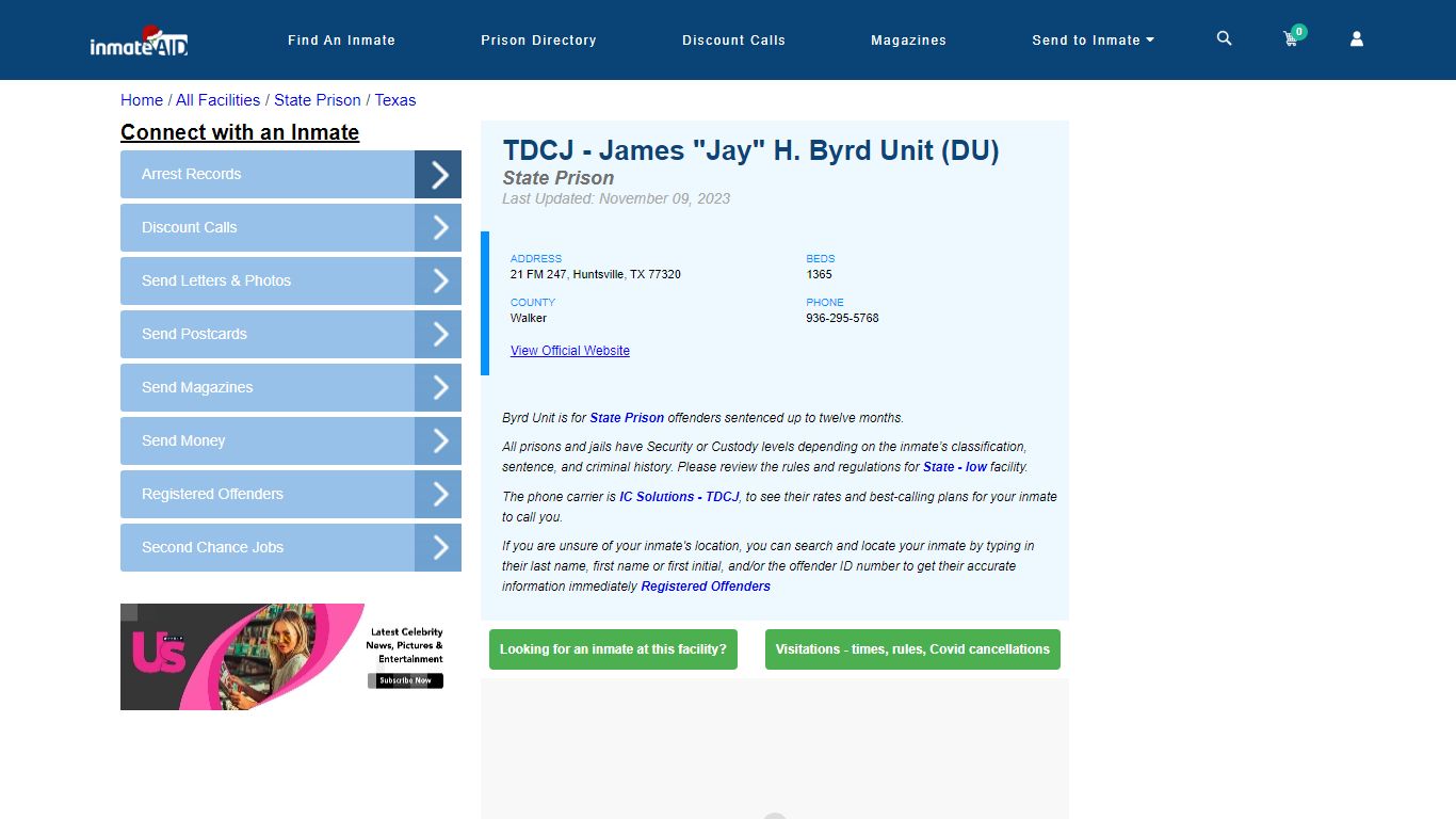 TDCJ - James "Jay" H. Byrd Unit (DU) - InmateAid